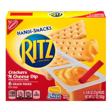 Ritz Crackers Handi-Snacks, Crackers `n Cheese Dip, 5.7 Oz, 6 Snack Pack